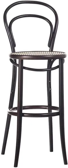 TON No 14 Barkruk 61 cm Rotan/Koffie