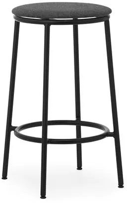 Normann Copenhagen Circa Barkruk H65 Gestoffeerd Zwart/MLF16 Zwart