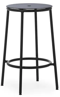 Normann Copenhagen Circa Barkruk H65 Zwart/Zwart Aluminium