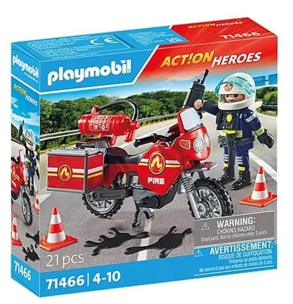 Playmobil Action - Brandweerwagen op de ongevalslocatie