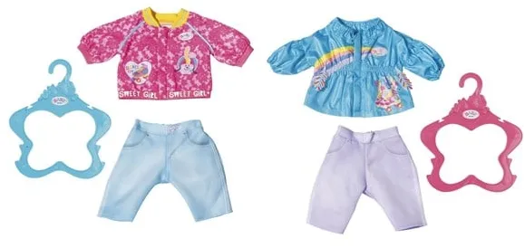 Baby Born BABY born Alledaagse broek en jas 43 cm - Assorti