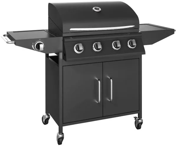 Gasbarbecue met 4 branders en kookpit