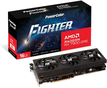 PowerColor Radeon RX 7900 GRE Fighter OC - 16GB GDDR6 RAM - Grafische Kaart