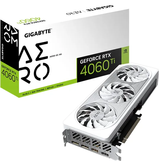 GIGABYTE GeForce RTX 4060 Ti AERO OC - 8GB GDDR6 RAM - Grafische kaart
