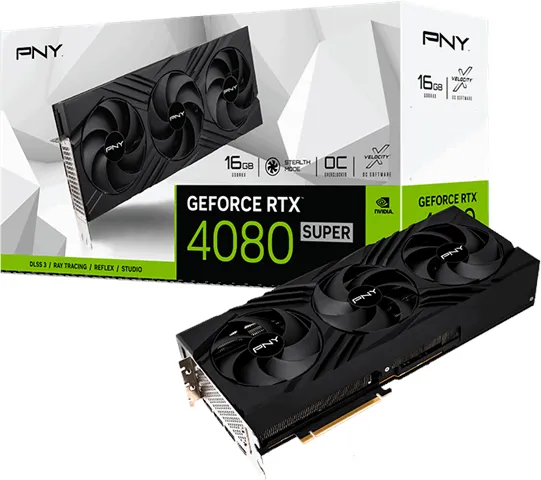 PNY GeForce RTX 4080 SUPER Verto Triple Fan - 16GB GDDR6X RAM - Grafische Kaart