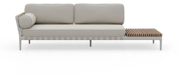 Vipp 720 Open-Air Open End Right Outdoor Sofa Lichtgrijs