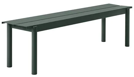 Muuto Linear Steel Bank Donkergroen 170 X 34 cm