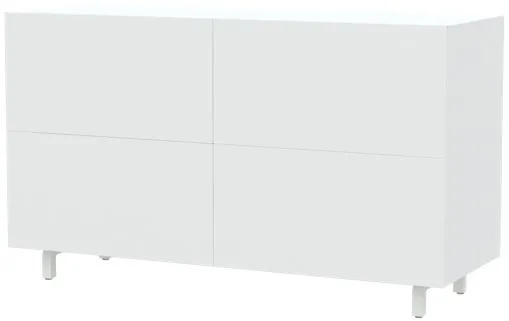 Witte kast met verstelbaar bureau