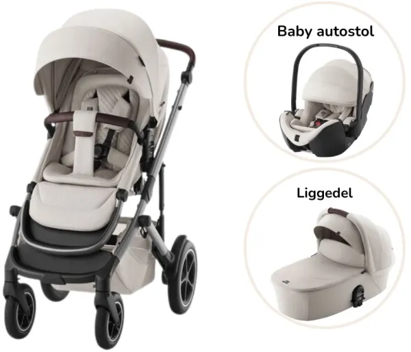 Smile 5Z lux combiwagen incl. autostoel - soft taupe