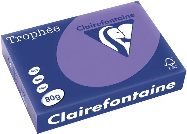 Q-connect Trophee kopieerpapier A4 80g sterk paars 500 vellen