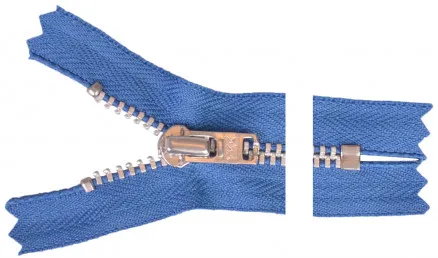 YKK Rits Aluminium 22cm 4mm Blauw