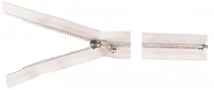 YKK Deelbare Rits Aluminium 45cm 4mm Natuur