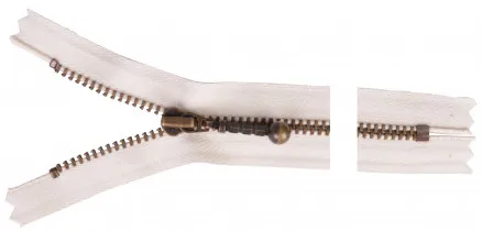 YKK Rits Antiek Messing 12cm 4mm Natuur