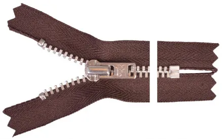 YKK Rits Aluminium 22cm 4mm Bruin