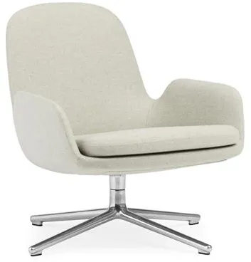 Normann Copenhagen Era Fauteuil Laag met Draaivoet Aluminium/Main Line Flax MLF20