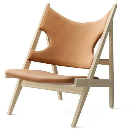Audo Knitting Fauteuil Gestoffeerd Natuur Eik/Dunes Cognac