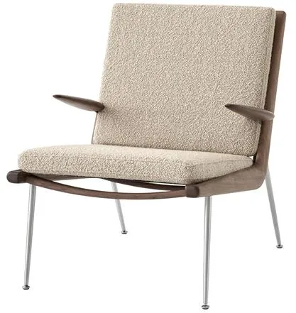 &Tradition Boomerang HM2 Fauteuil Walnoot/Karakorum 003/Staal