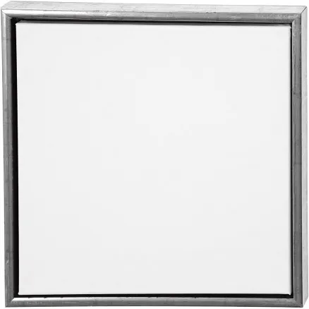 ArtistLine Canvas met frame, antiek zilver, wit, diepte 3 cm, afm. 44x44