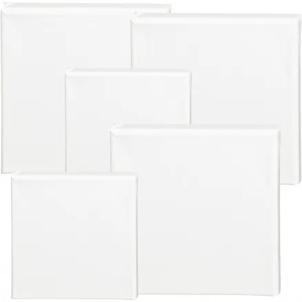 ArtistLine Canvas, wit, afm. 15x15+20x20 cm, D: 1,6 cm, 360 g, 40 stuks