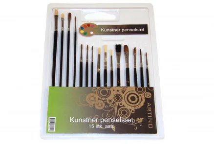 Artino Verfkwastenset Ass. maten - 15 stuks
