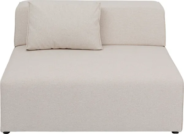 KARE DESIGN Infinity 2-Zits Elementen Crème module, 120 cm - crèmekleurig polyester en polypropyleen