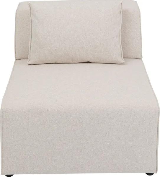 KARE DESIGN Infinity 2-Zits Elements Crèmekleurige module, 80 cm - crèmekleurig polyester en polypropyleen