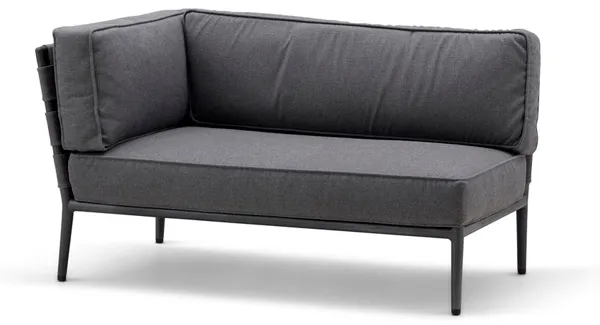 Cane-Line Conic 2-persoons modulaire sofa - grijs - rechts
