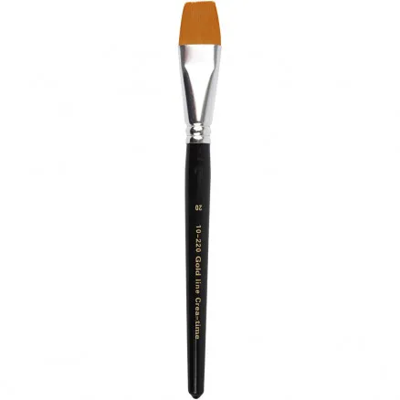 Gold Line penseel, L: 21 cm, B: 24 mm, plat, 6 st./6 pk.