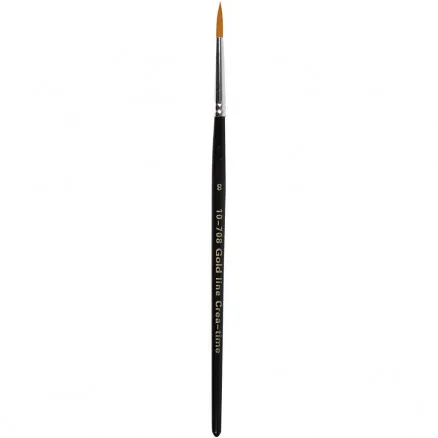 Gold Line penseel, L: 18,5 cm, B: 3 mm, rond, 12 st./ 12 pk.