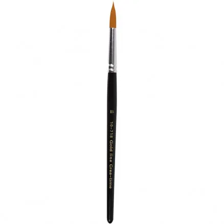 Gold Line penseel, L: 20 cm, B: 7 mm, rond, 6 st./6 pk.