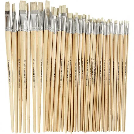 Nature Line Penseel, L: 27,5–33 cm, B: 5–19 mm, plat, 64 st./1 pk.