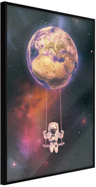 ARTGEIST Poster met lijst - The Whole World is a Playground Goud 30x45