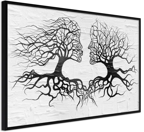 ARTGEIST Poster met lijst - Like the Old Trees Zwart met passe-partout 60x40
