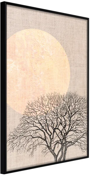 ARTGEIST Poster met lijst - Tree in the Morning Zwart 30x45