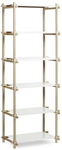 HAY Woody Column Boekenkast Hoog Eikenhout/Wit
