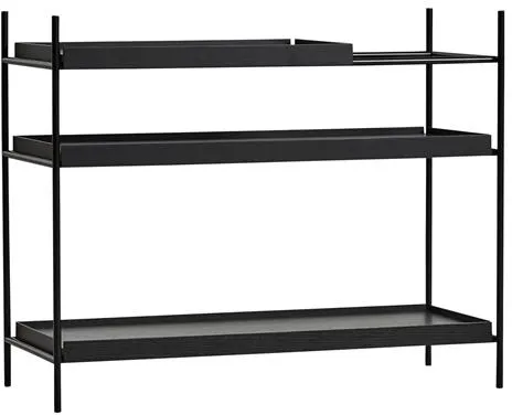 Woud Tray Kast Laag Zwart/Zwart