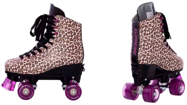 Supreme Rollers - Del Rey verstelbare rolschaats Side by Side Maat 39-42 - Luipaard