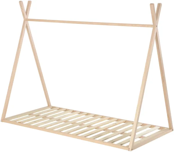 LAFORMA Maralis tipi bed - natuurlijk essenhout (90x190)