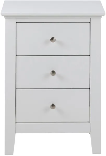 ACT NORDIC Linnea nachtkastje, met 3 lades - wit MDF (45x34)