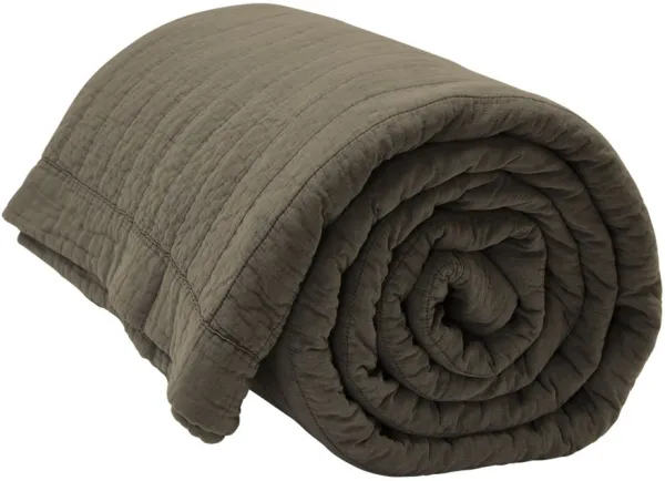 Magnhild, Gewatteerde bedsprei, Schors, 280x280 cm
