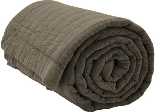 Magnhild, Gewatteerde sprei, Schors, 160x280 cm