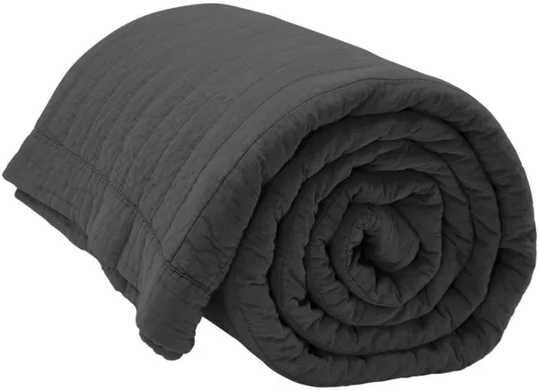Magnhild, Gewatteerde bedsprei, Coal, 280x280 cm