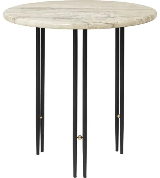 GUBI IOI Bijzettafel Ø50 Zwart/Beige