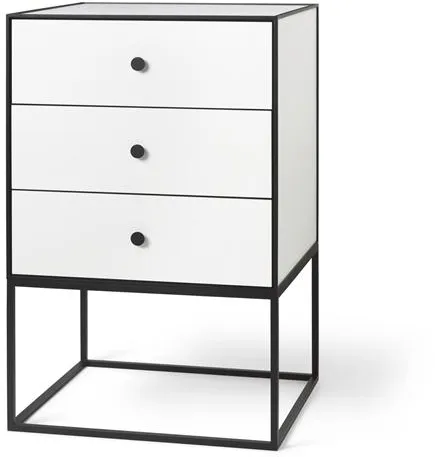 Audo Frame 49 Bijzettafel met 3 Laden Wit
