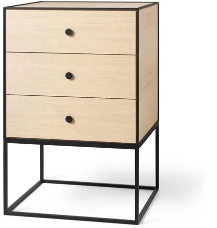Audo Frame 49 Bijzettafel met 3 Lades Eik