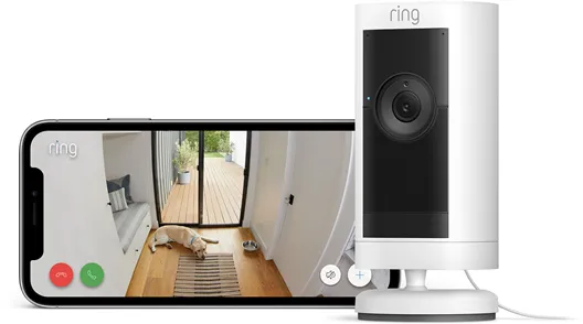 Ring Stick Up Cam Pro buitencamera met netstroom, Wit