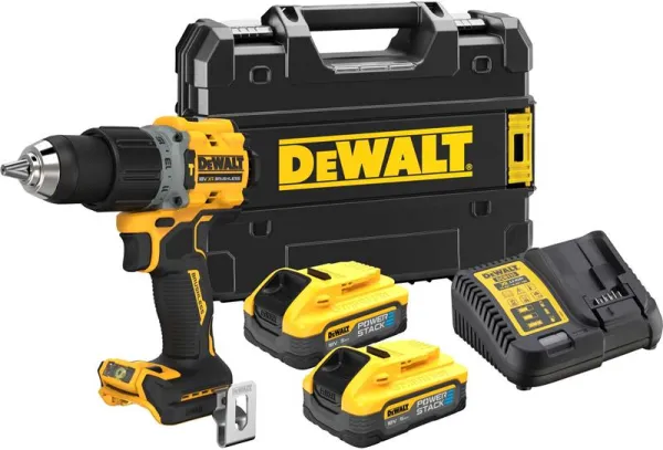 DeWalt 18V XR borstelloze klopboormachine - 2 x Powerstack 5Ah accu's