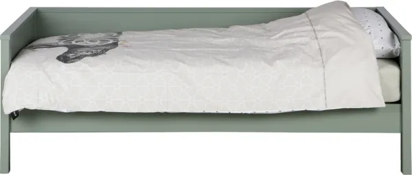 Nikki, slaapbank, groen, H73x208x100 cm, grenenhout