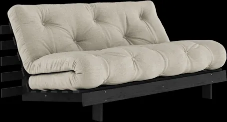 Karup Design Roots Slaapbank Met Roots Matras 160x200 Linnen/Zwart Gelakt
