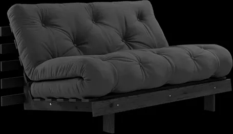 Karup Design Roots Slaapbank Met Roots Matras 140x200 Donkergrijs/Zwart Gelakt